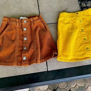 Brown and yellow skirt bundle